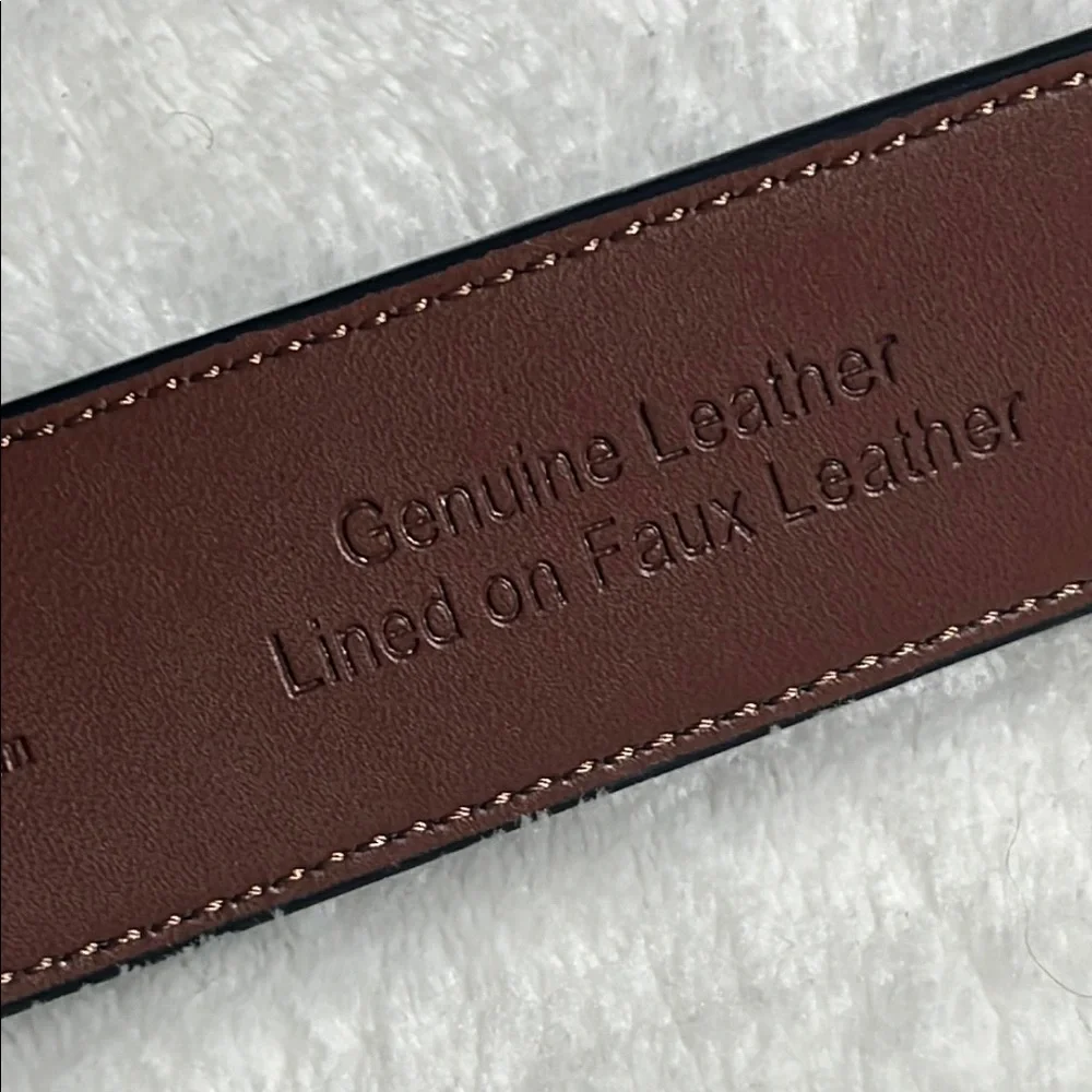 Perry Ellis PORTFOLIO Men's Black Leather‎ Belt Sz 32